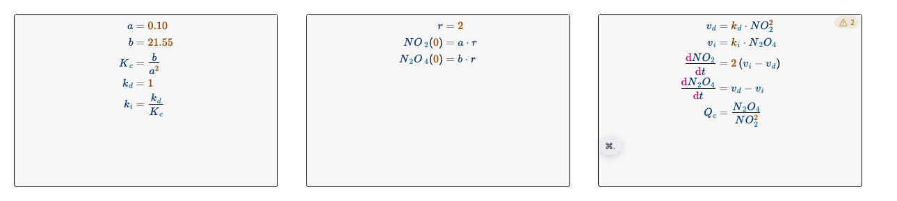 Three expression shapes showing aligned equations with semantic colours